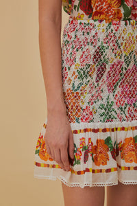 DJV_Flowerful Sketch Off White Jupes & Shorts - Flowerful Sketch Off White