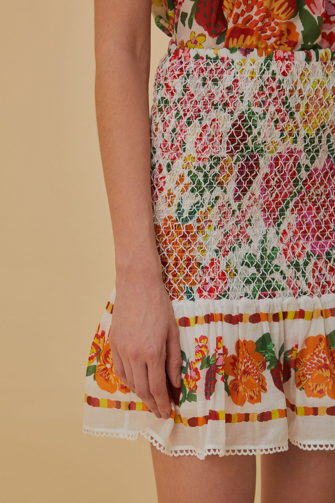 DJV_Flowerful Sketch Off White Jupes & Shorts - Flowerful Sketch Off White