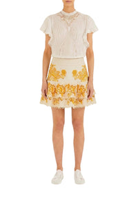 DJV_FELIX_RETOUCHE PORTE_Floral Off White Jupe - Floral Off White