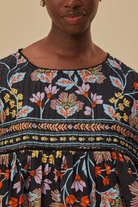 NEW_Flowery Black Chemises & Blouses - Flowery Black
