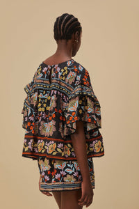 NEW_Flowery Black Chemises & Blouses - Flowery Black
