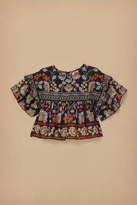 NEW_Flowery Black Chemises & Blouses - Flowery Black