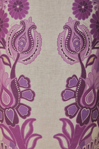 Jupe midi Color Festival en lin - Violet