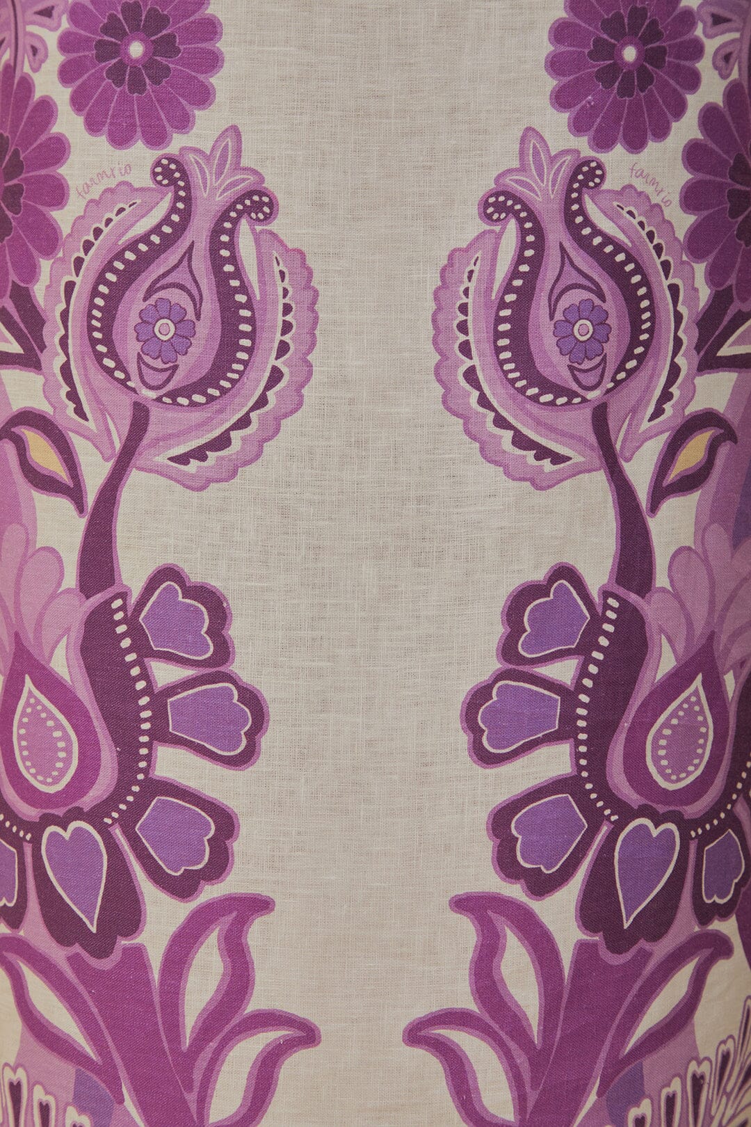Jupe midi Color Festival en lin - Violet