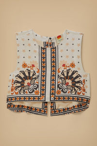 DJV_Flower Fan Off White Tops & T-Shirts - Flower Fan Off White