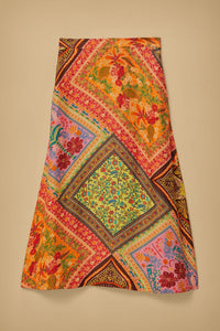 Jupe midi à multiple foulards - Multicolore