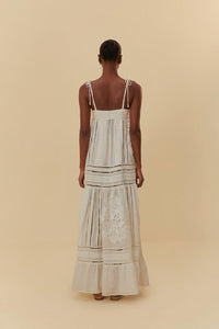 Robe midi Laced - Blanc