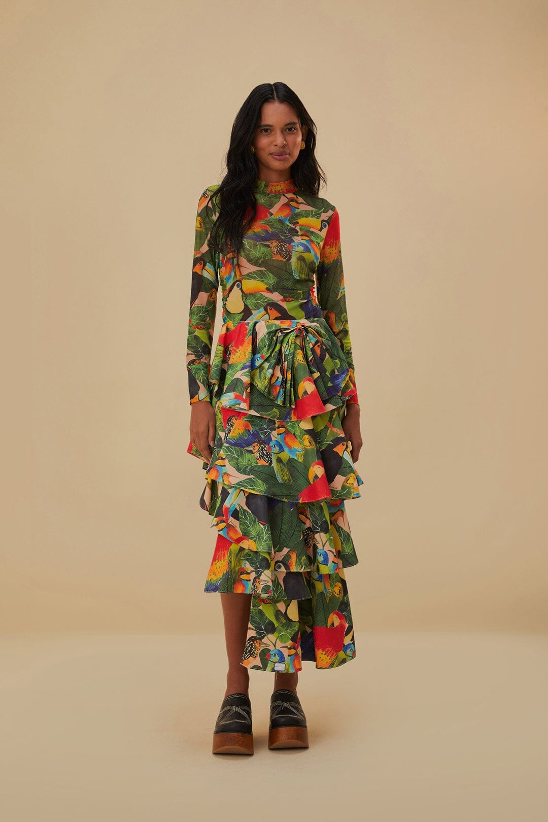 NEW_Bird Leaves Sand Chemises & Blouses - Bird Leaves Sand