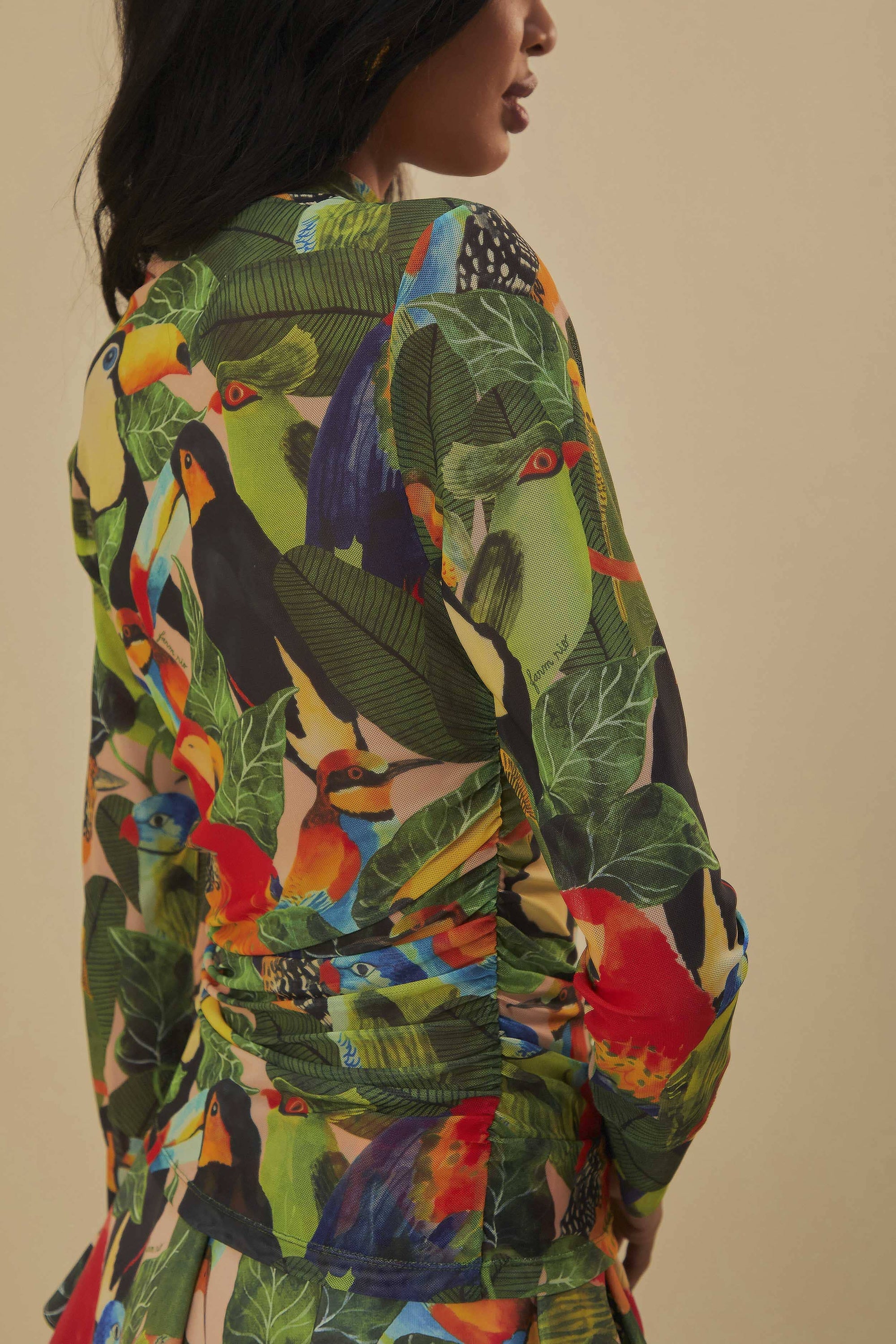NEW_Bird Leaves Sand Chemises & Blouses - Bird Leaves Sand