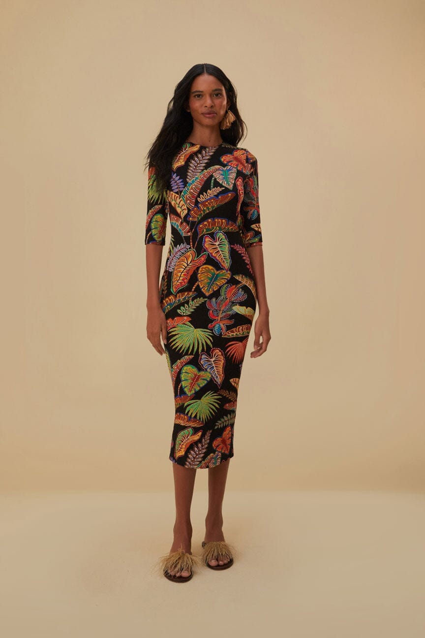 NEW_Cool Foliage Black Robes midi - Cool Foliage Black