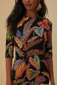 NEW_Cool Foliage Black Robes midi - Cool Foliage Black