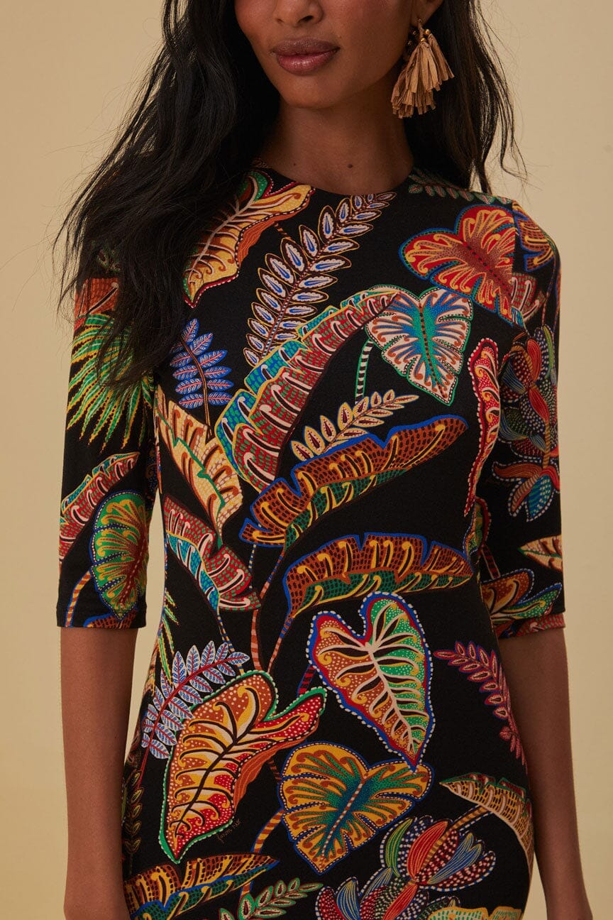 NEW_Cool Foliage Black Robes midi - Cool Foliage Black