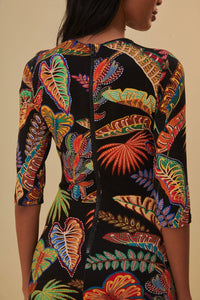 NEW_Cool Foliage Black Robes midi - Cool Foliage Black