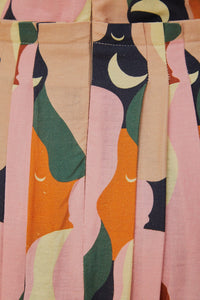 Robe longue à bretelles en lin - Multicolore
