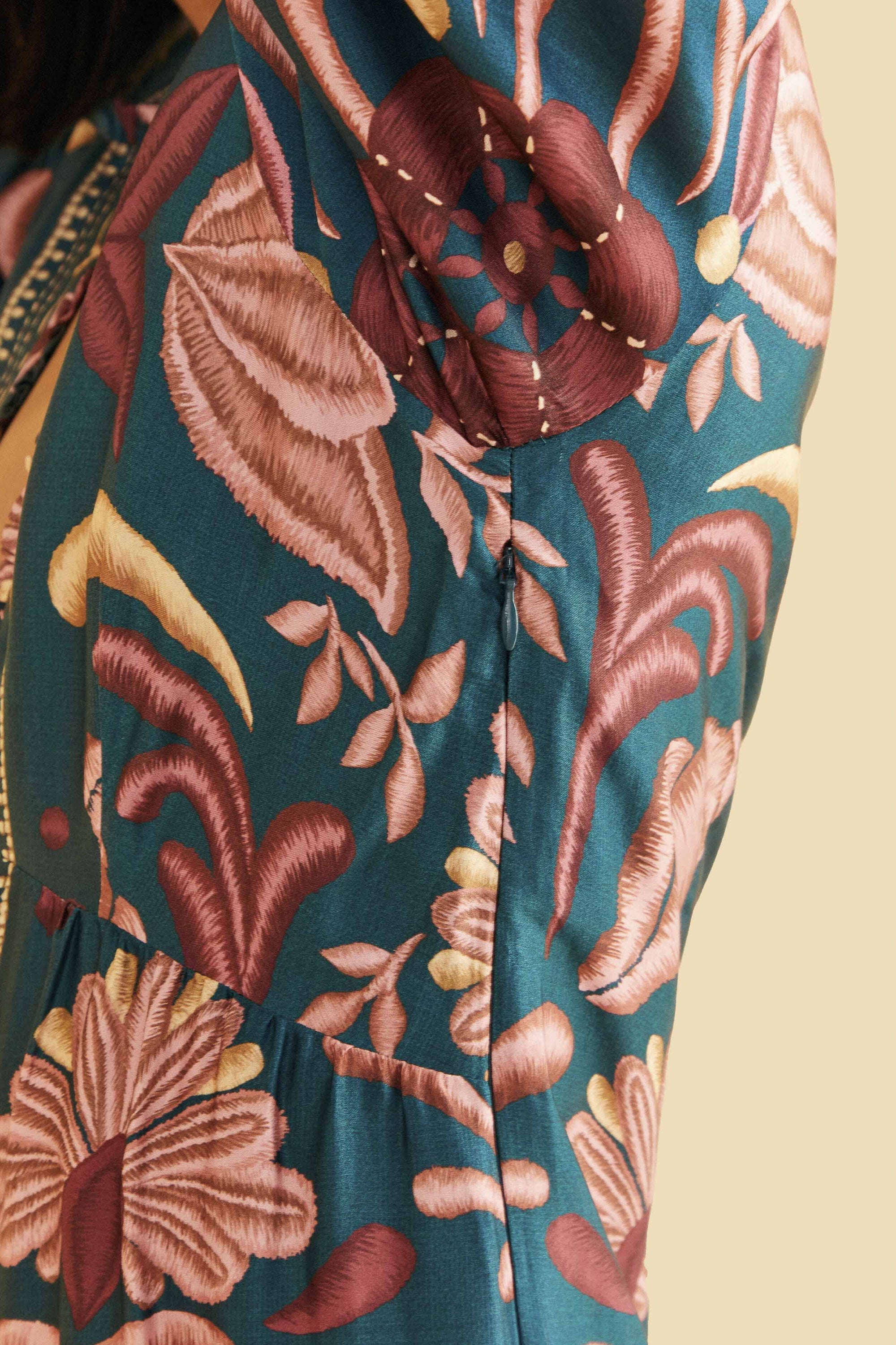 Robe courte à manches longues - Vert