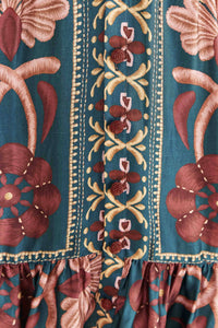 Robe courte à manches longues - Vert
