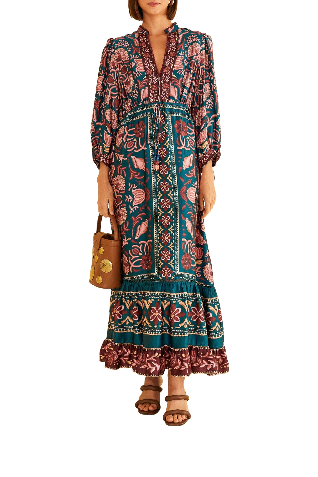 Robe longue Seasheel Tapestry Teal - Bleu