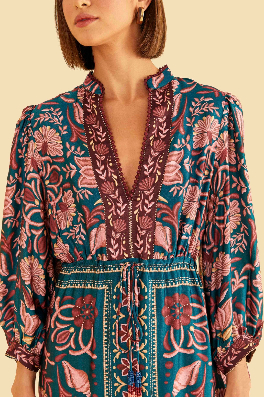 Robe longue Seasheel Tapestry Teal - Bleu