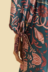 Robe longue Seasheel Tapestry Teal - Bleu