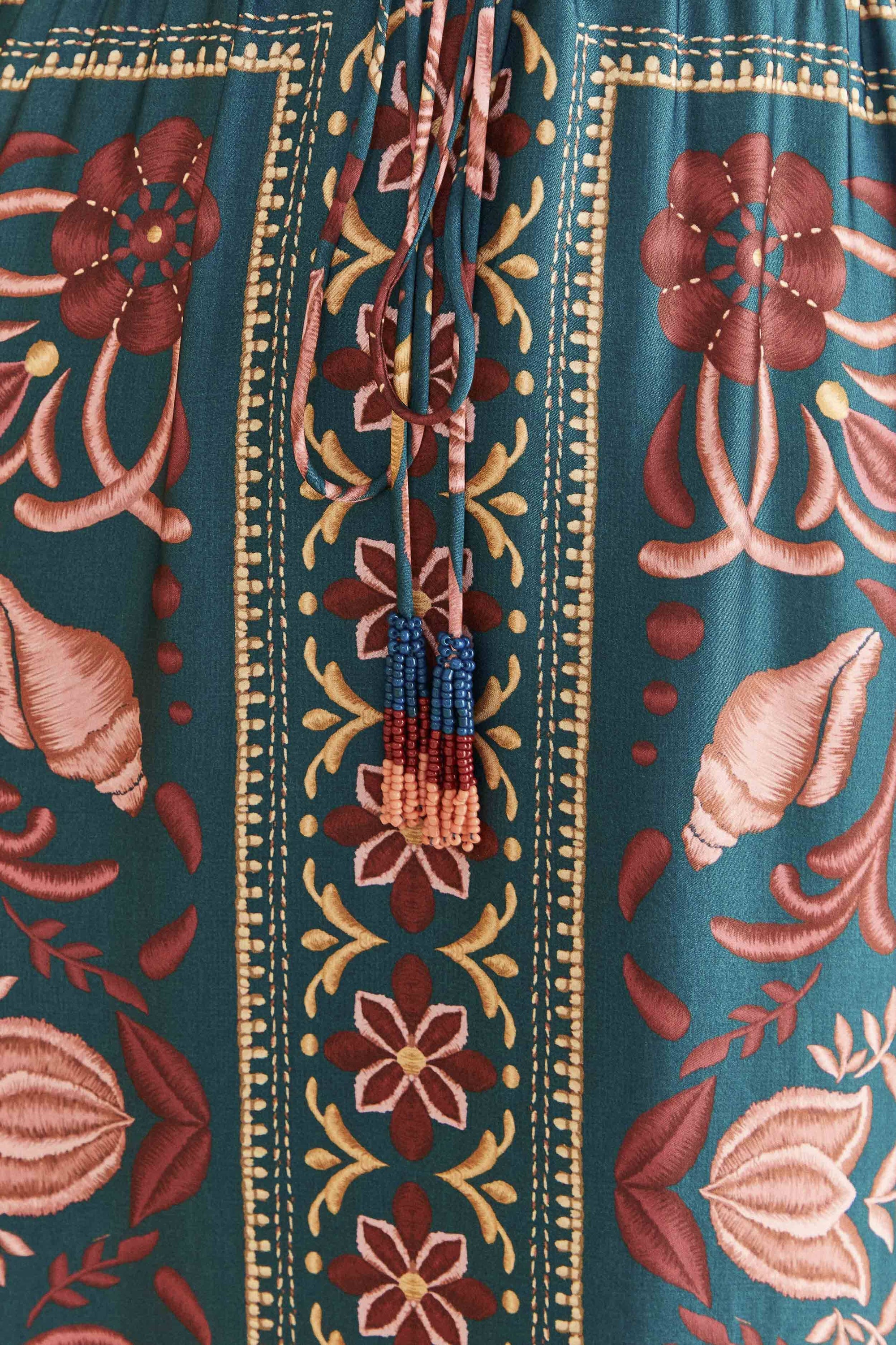 Robe longue Seasheel Tapestry Teal - Bleu