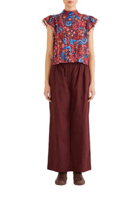 Blouse sans manches - Bordeaux