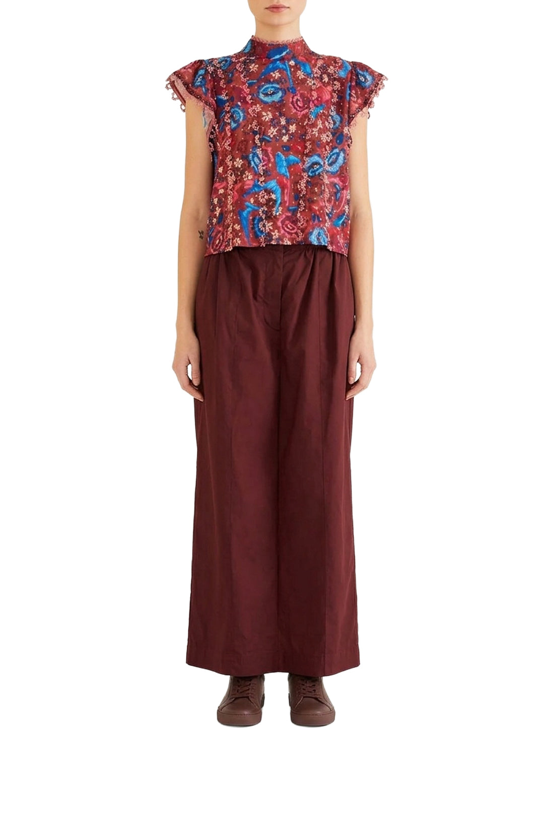 Blouse sans manches - Bordeaux