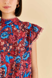 Blouse sans manches - Bordeaux