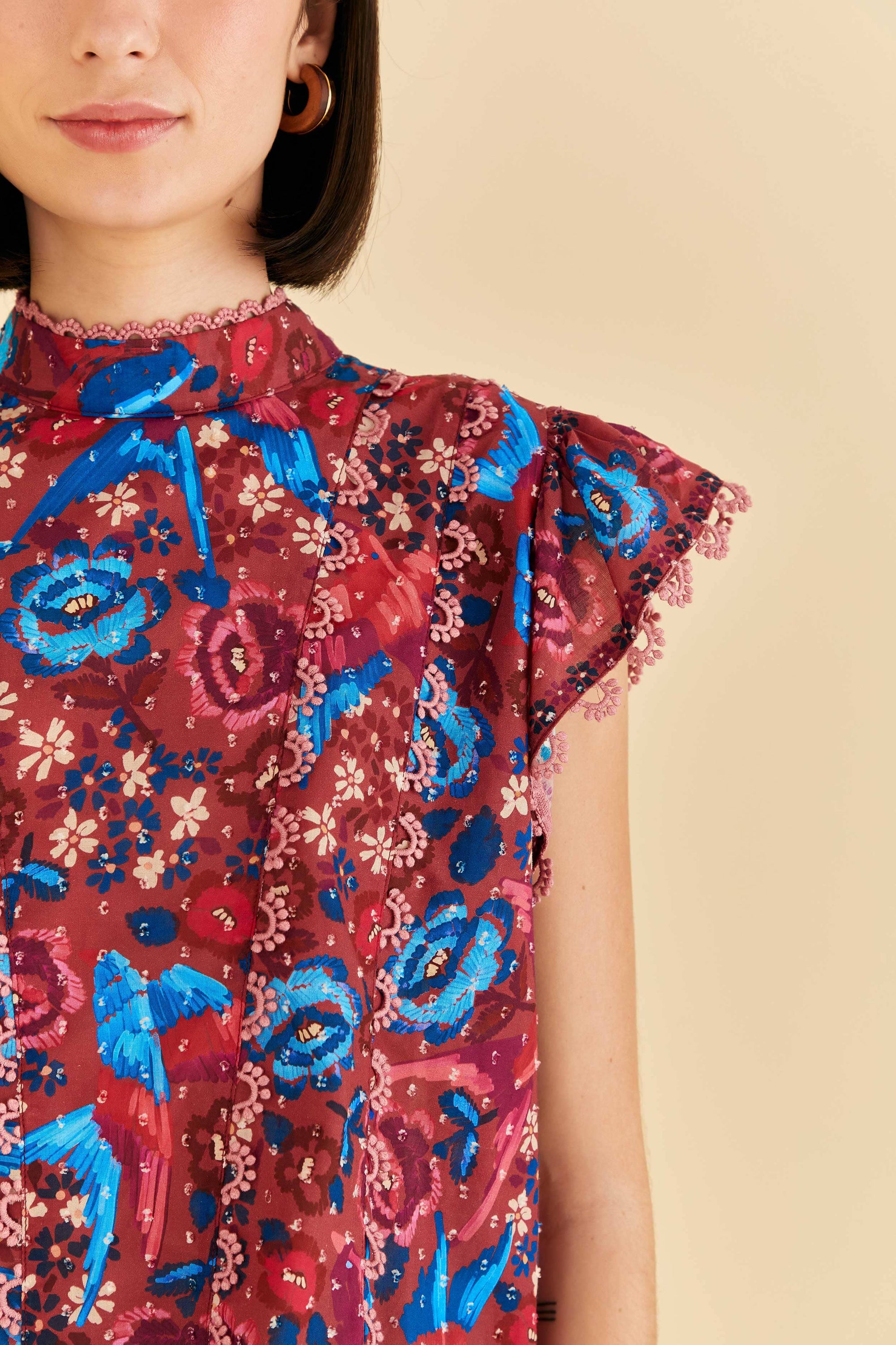 Blouse sans manches - Bordeaux