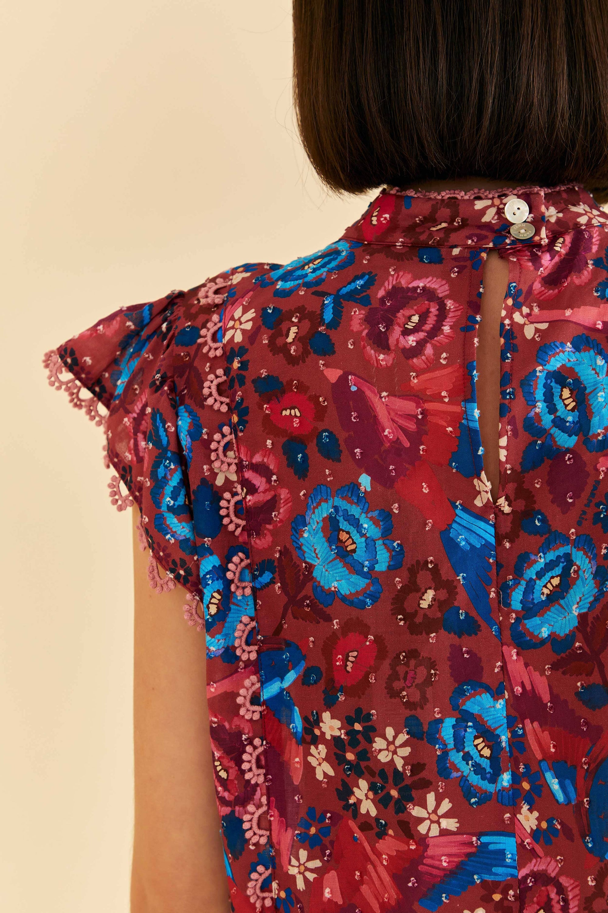Blouse sans manches - Bordeaux