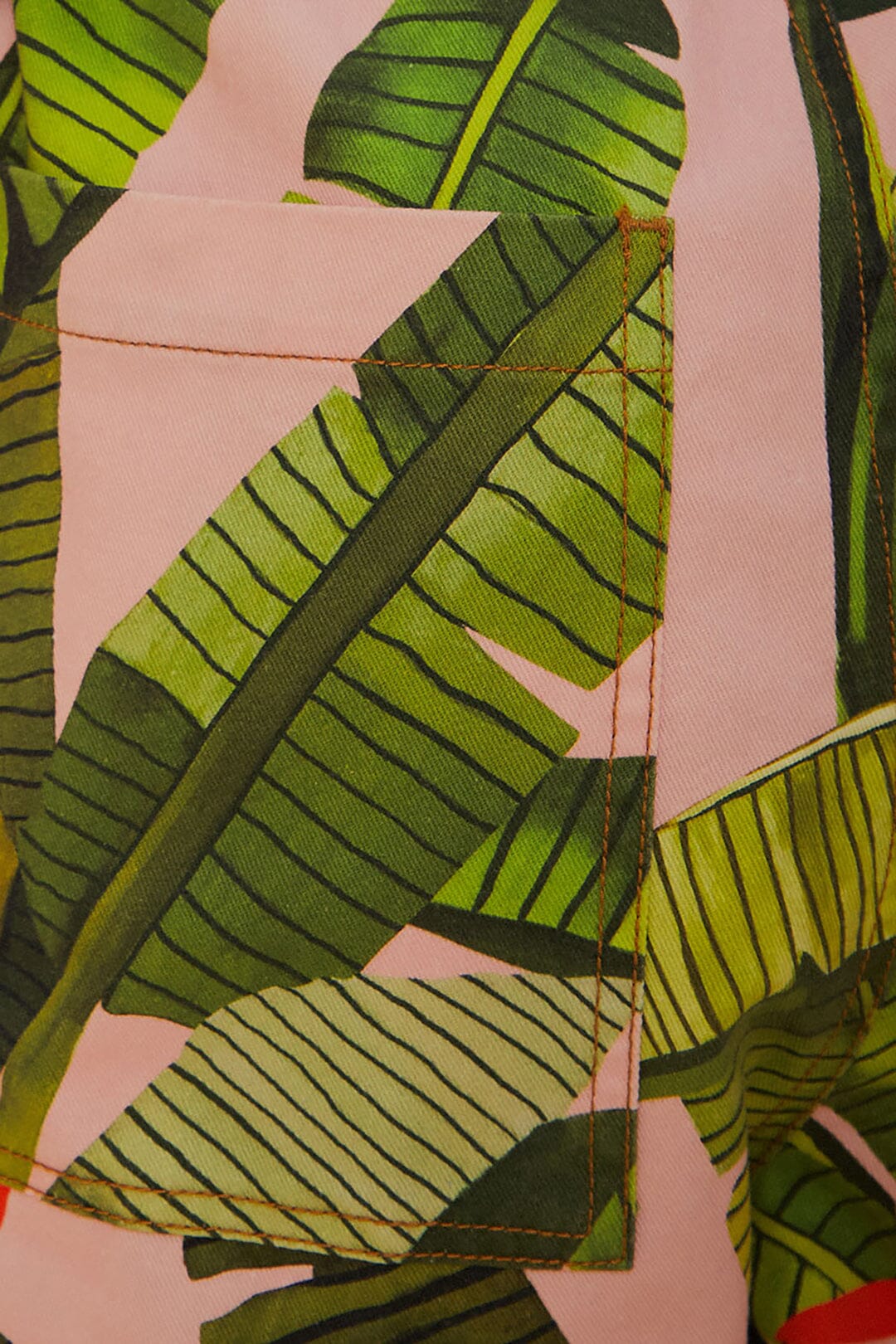 Banana Leaves jumpsuit in cotton - Pink