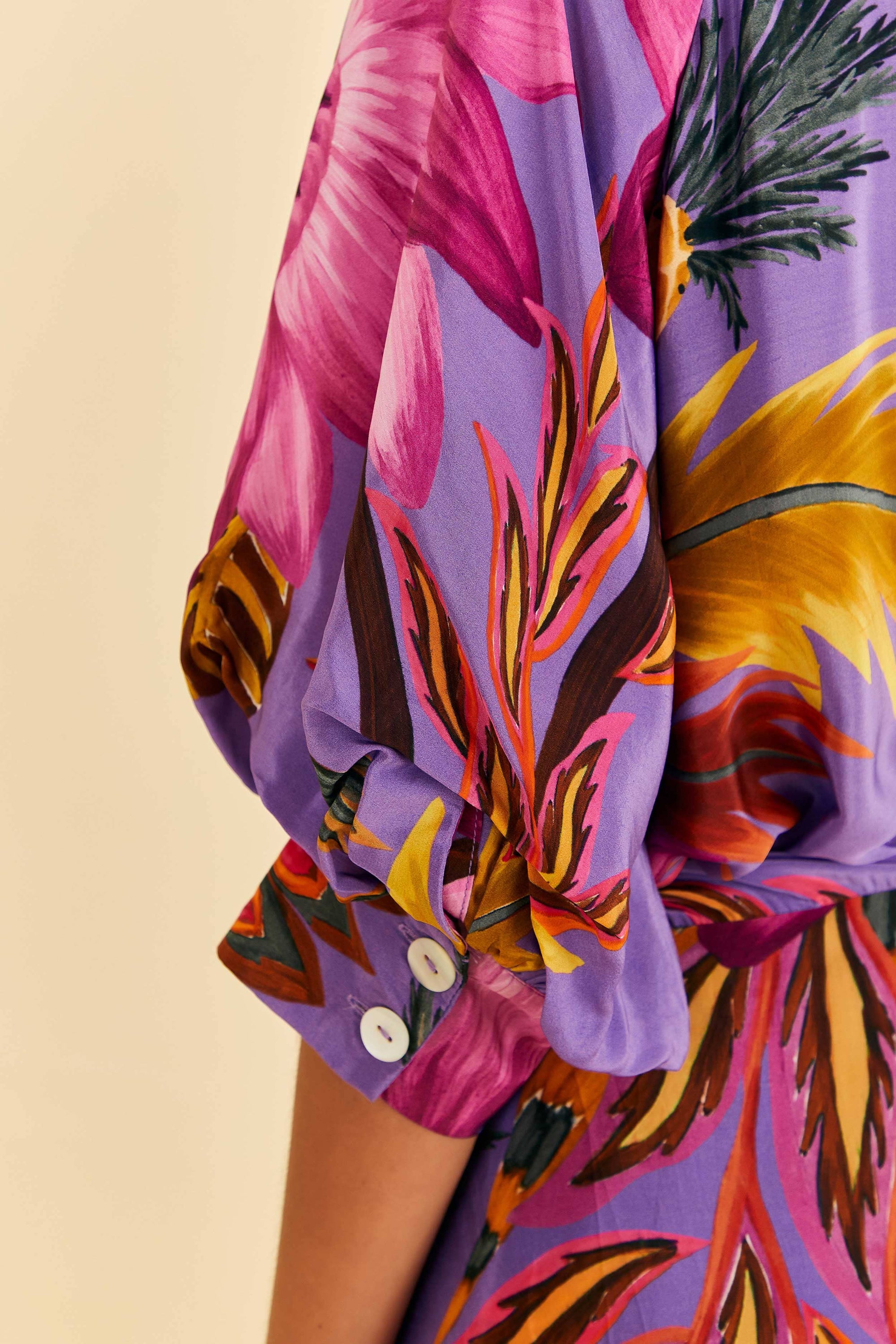 Flowers midi dress - Violet