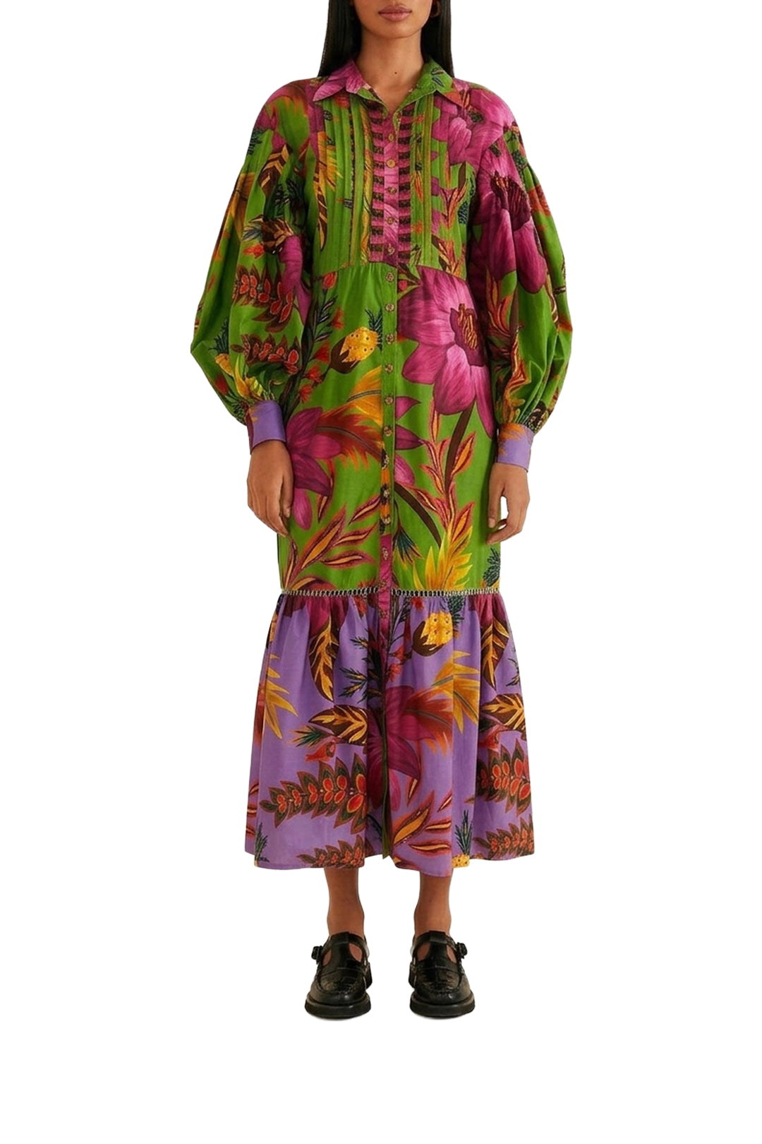 Robe longue Flowers - Multicolore