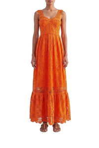 Robe longue Guipire - Orange