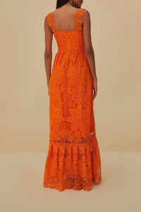 Robe longue Guipire - Orange