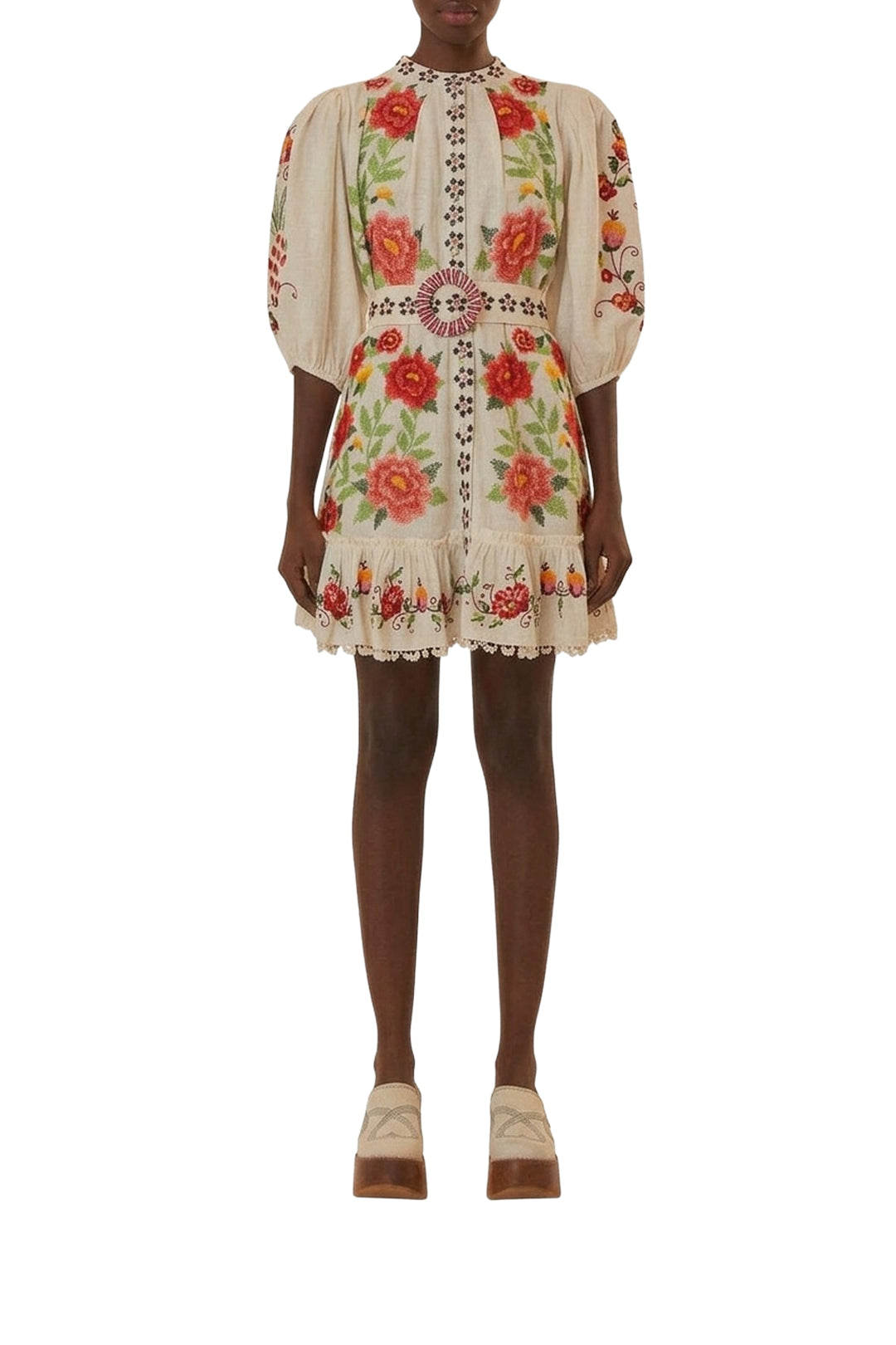 DJV_Carmina Floral Off-White Robes courtes - Carmina Floral Off-White