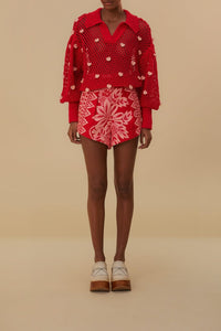 Pull Coeurs en coton - Rose