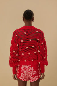 Pull Coeurs en coton - Rose