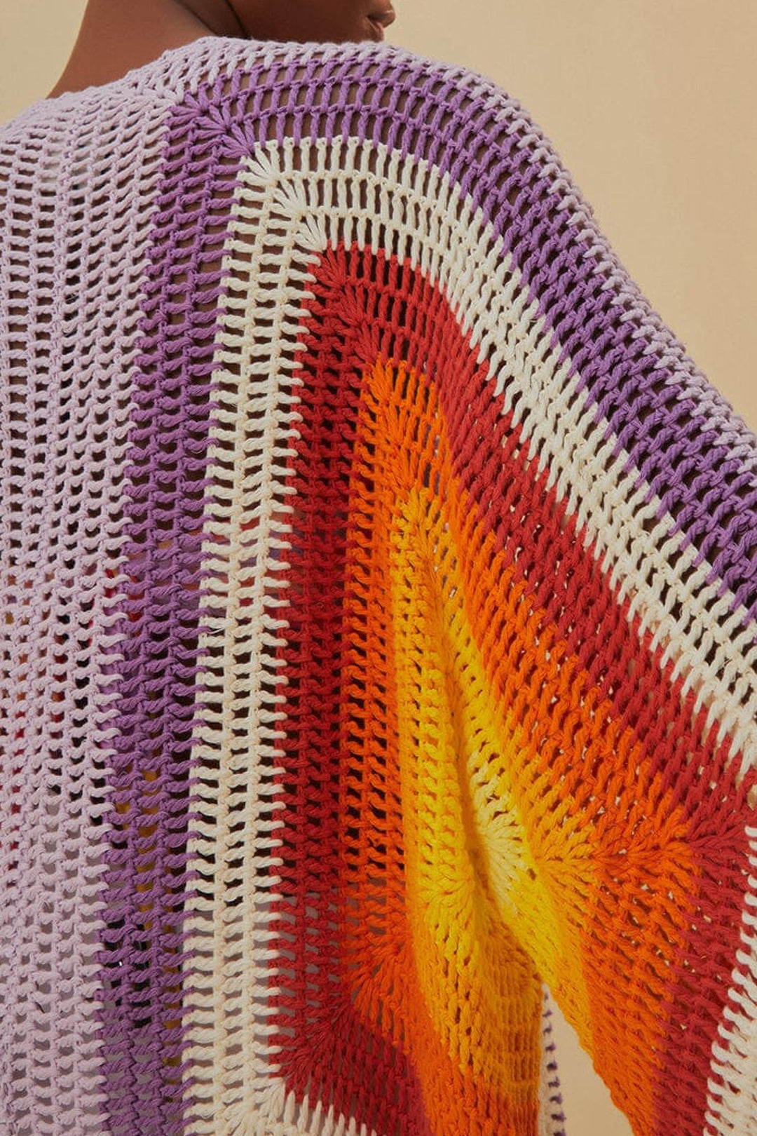 Kimono Sunset en crochet - Multicolore