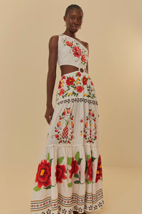 NEW_Carmina Floral Off-White Robes courtes - Carmina Floral Off-White