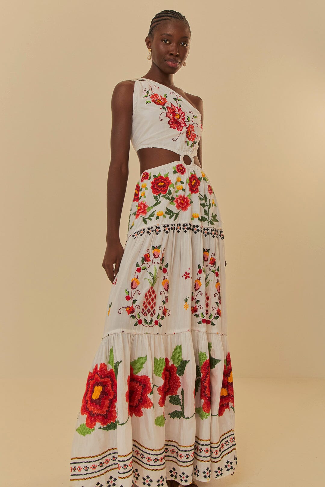 NEW_Carmina Floral Off-White Robes courtes - Carmina Floral Off-White