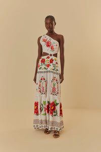 NEW_Carmina Floral Off-White Robes courtes - Carmina Floral Off-White