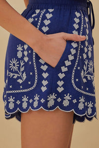 DJV_Navy Blue Jupes & Shorts - Navy Blue