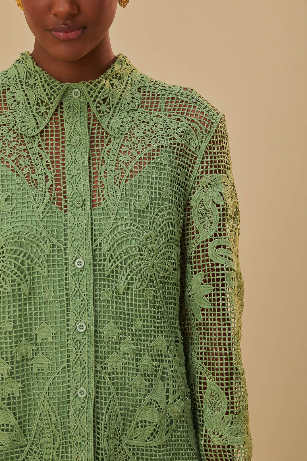 DJV_Green Chemises & Blouses - Green