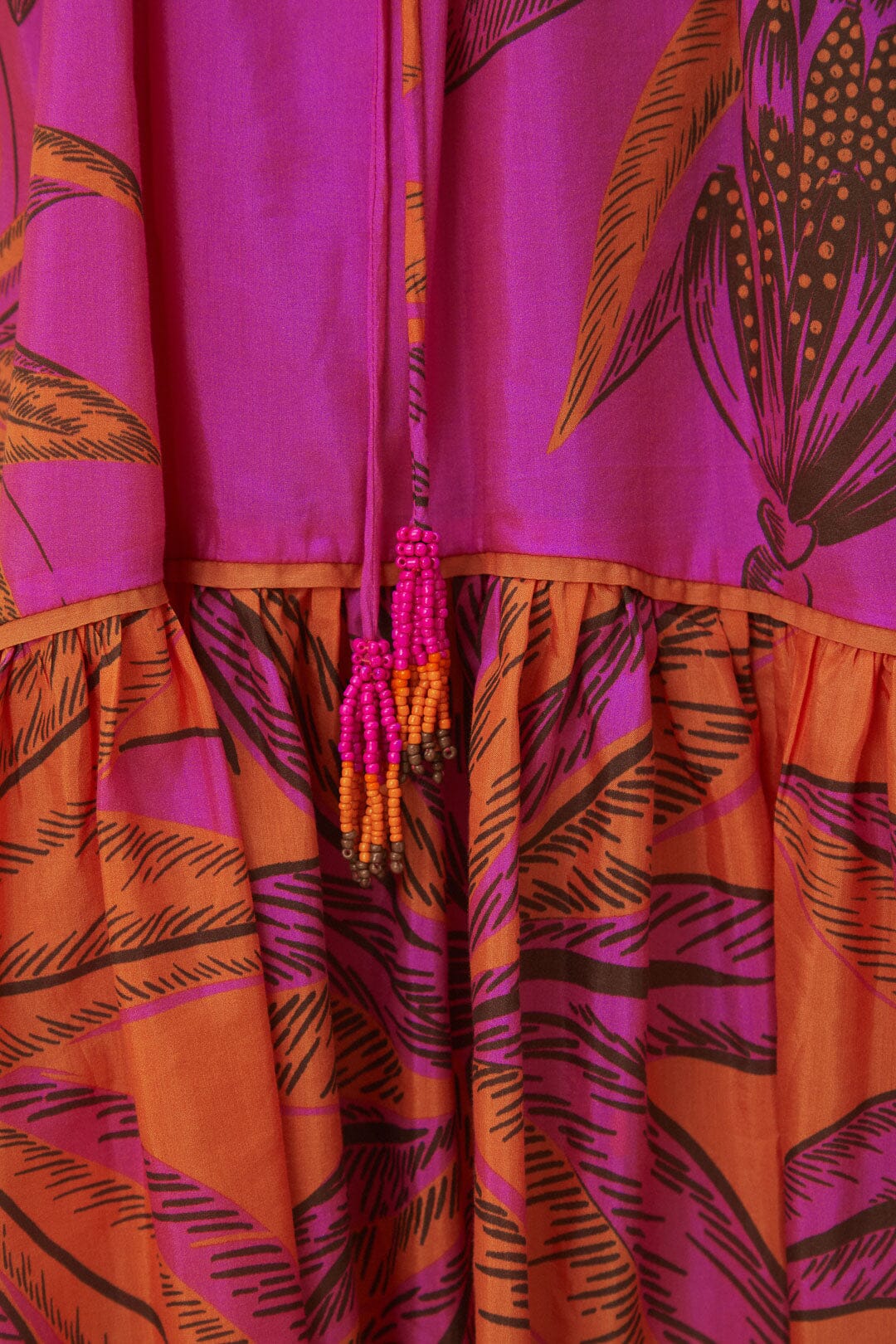 Robe courte à épaules dénudées en coton - Rose