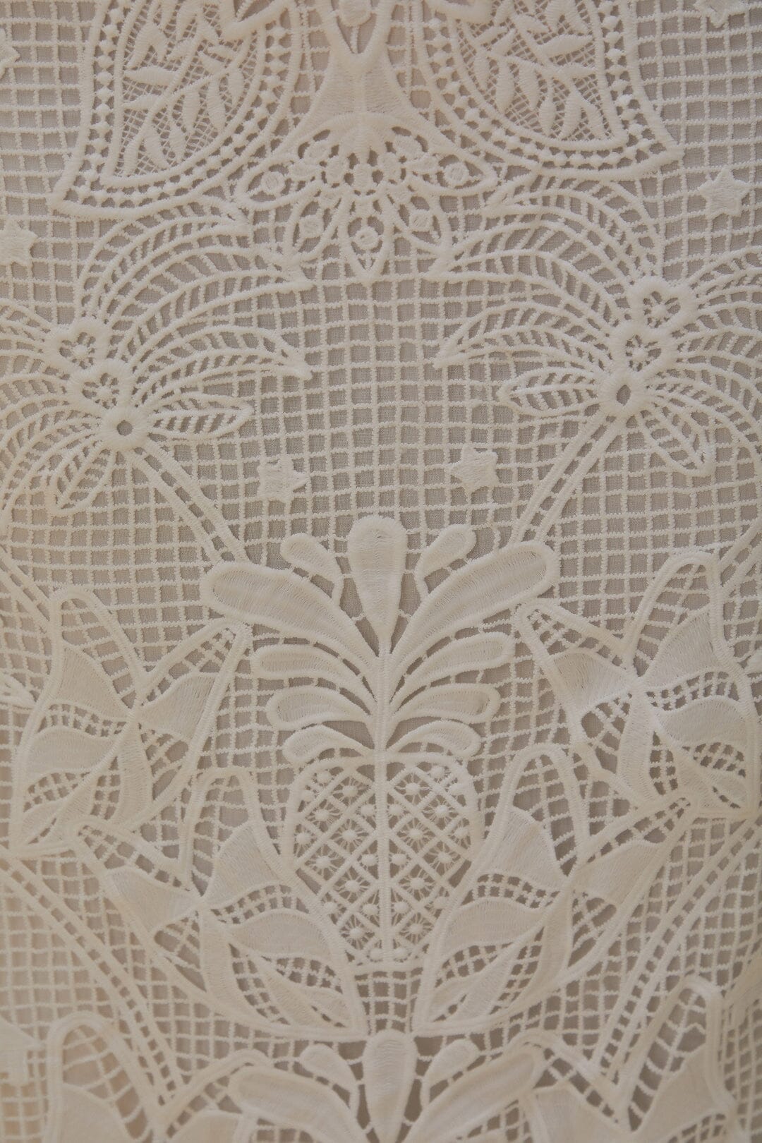 Jupe midi en dentelle - Blanc