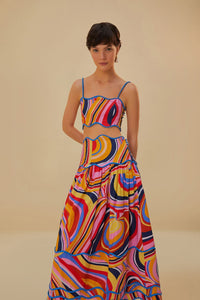 NEW_Multicolor Waves Jupes & Shorts - Multicolor Waves