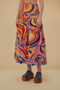 NEW_Multicolor Waves Jupes & Shorts - Multicolor Waves