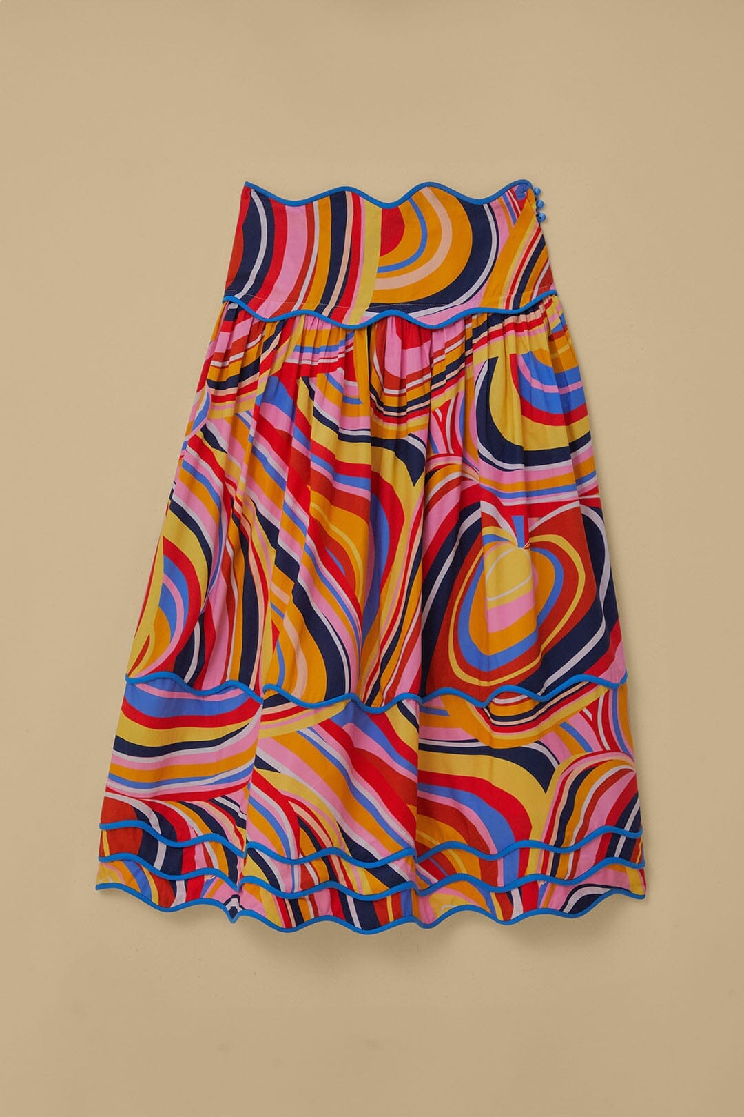 NEW_Multicolor Waves Jupes & Shorts - Multicolor Waves