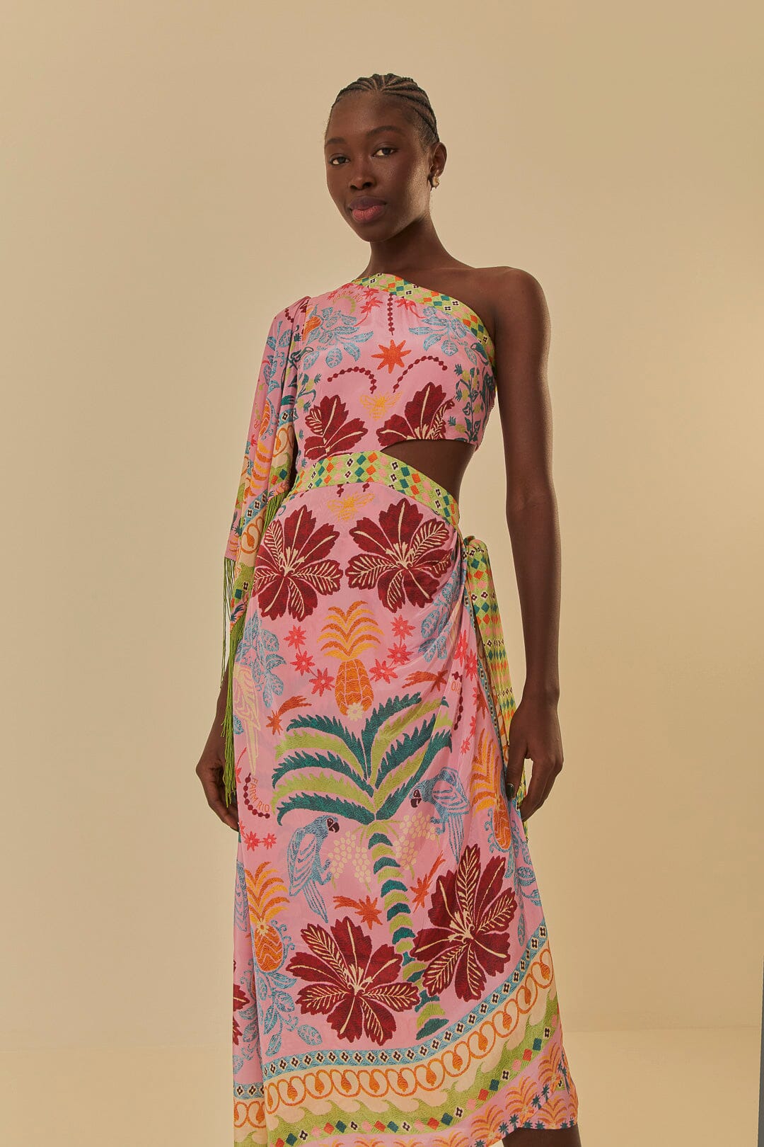NEW_Fruits Queen Scarf Pink Robes midi - Fruits Queen Scarf Pink