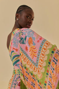 NEW_Fruits Queen Scarf Pink Robes midi - Fruits Queen Scarf Pink